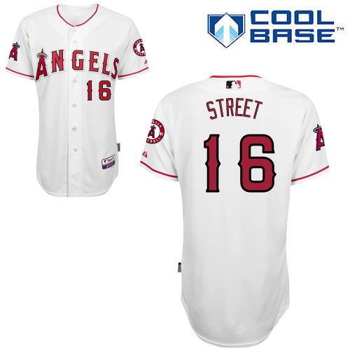Huston Street #16 MLB Jersey-Los Angeles Angels of Anaheim Men's Authentic Home White Cool Base Baseball Jersey